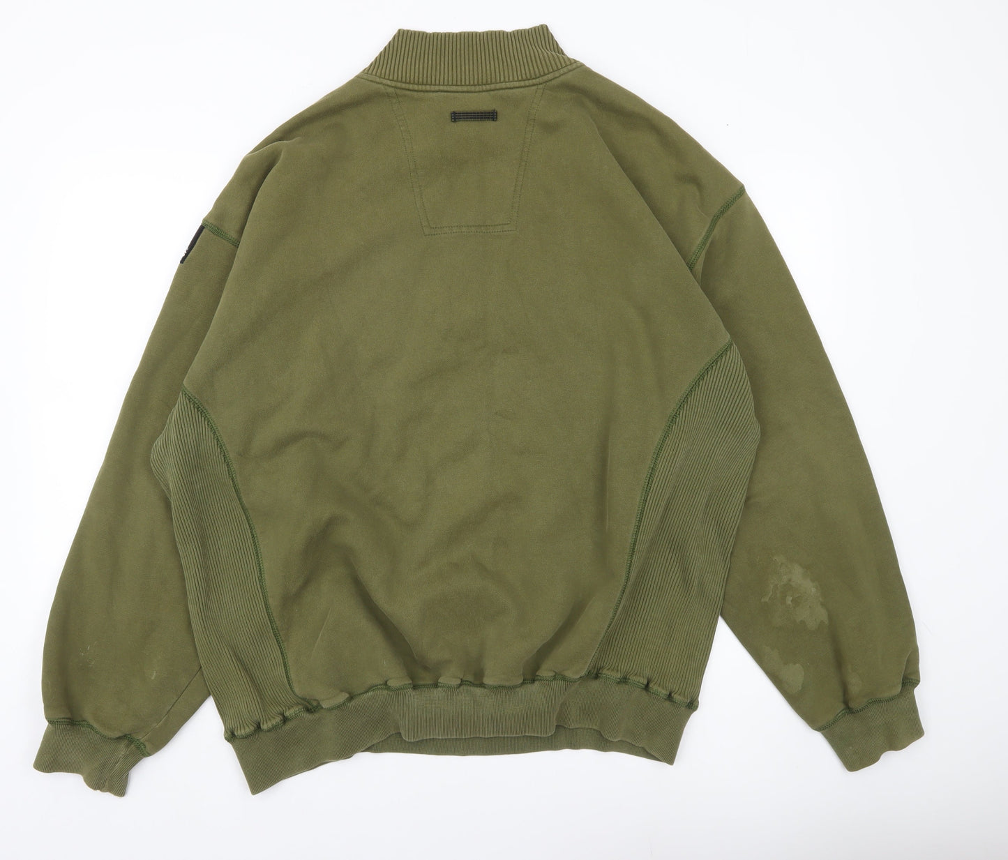 Adidas Men’s Green XL 1/4 Zip Sweatshirt Mock Neck Vintage 90s Sports