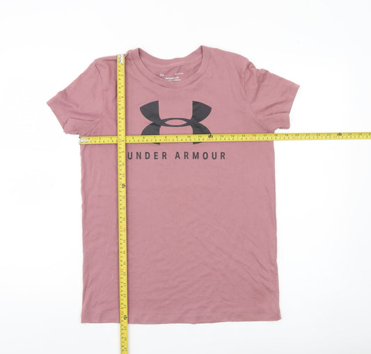 Under Armour Men’s Pink Small Classic Logo Sports T-Shirt