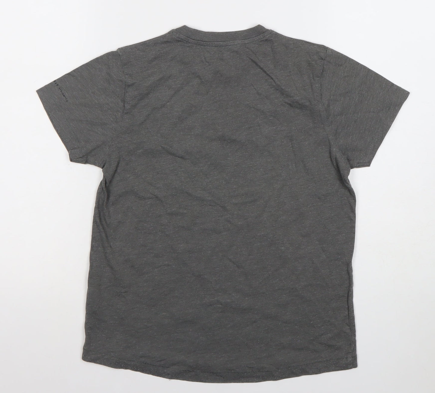 Firetrap Boys Grey Logo Graphic T-Shirt 9-10Y Short Sleeve Casual