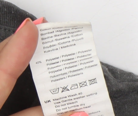 Firetrap Boys Grey Logo Graphic T-Shirt 9-10Y Short Sleeve Casual