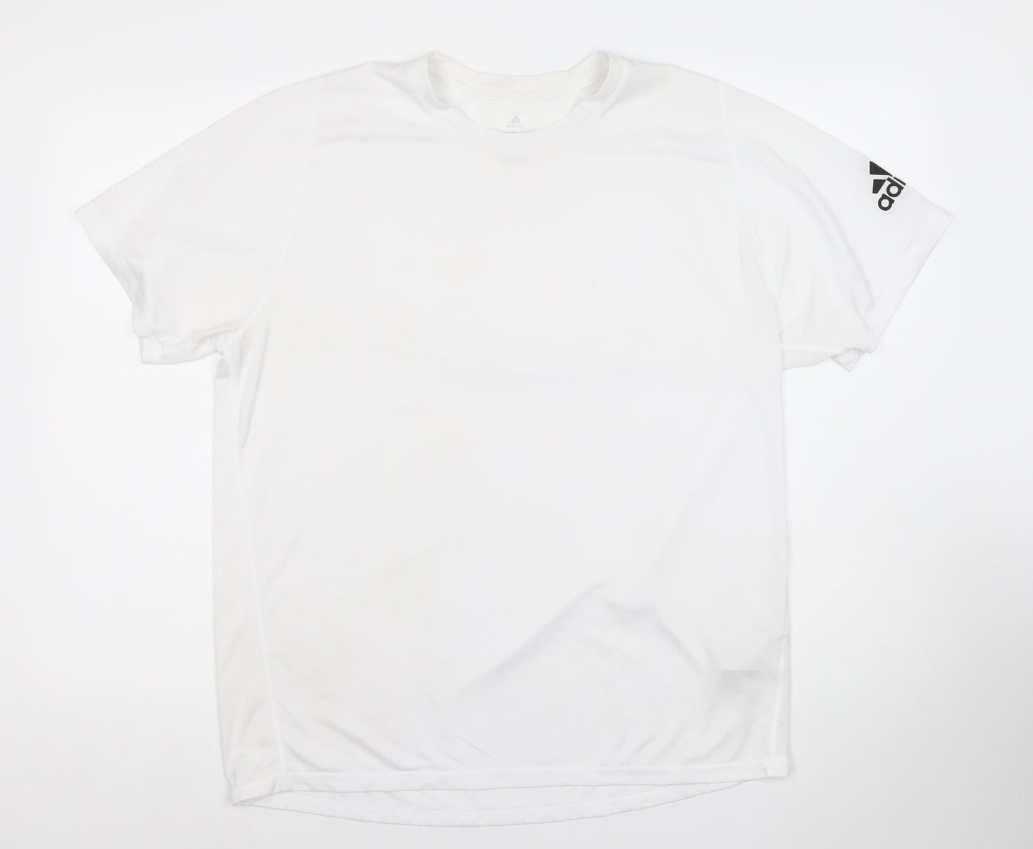 Adidas Mens White Activewear T-Shirt L Regular Fit Sports Top