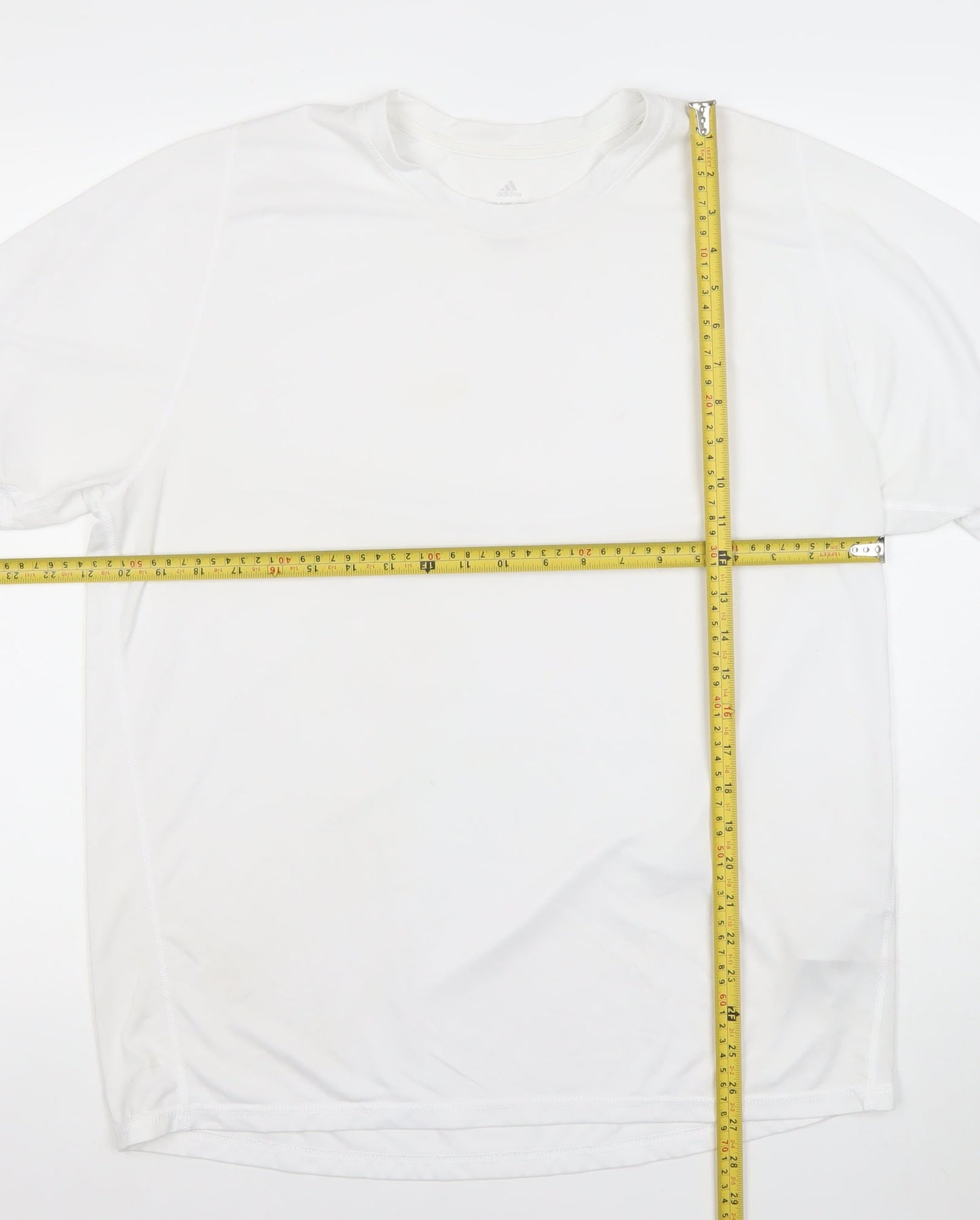 Adidas Mens White Activewear T-Shirt L Regular Fit Sports Top