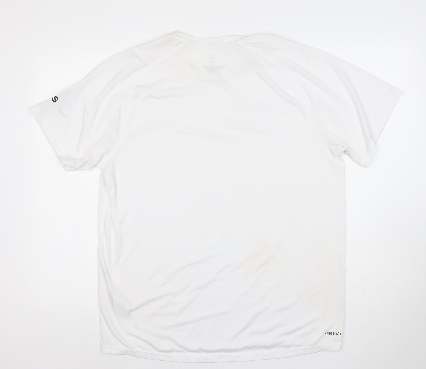 Adidas Mens White Activewear T-Shirt L Regular Fit Sports Top