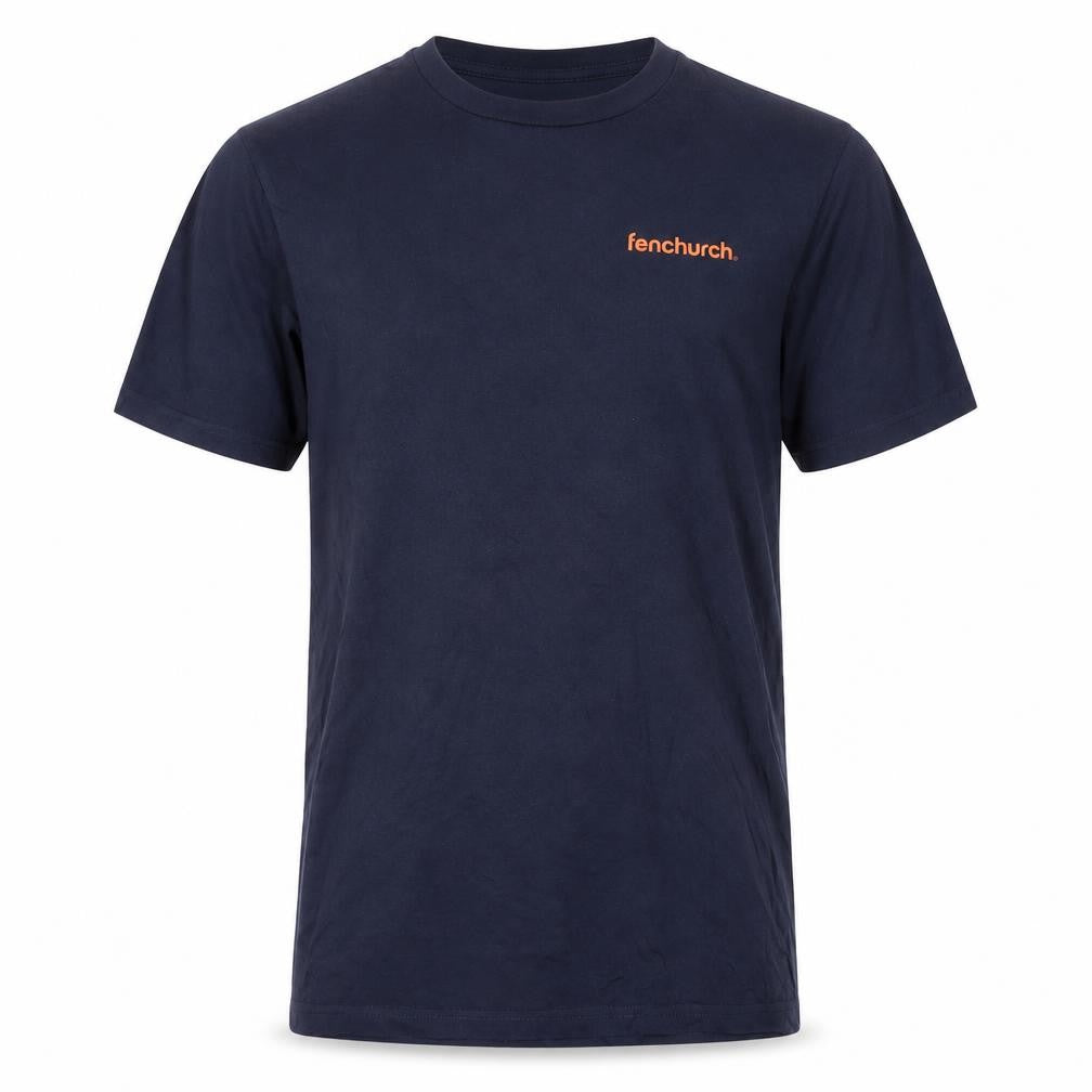 Fenchurch Men’s XL Blue Graphic Print Cotton T-Shirt