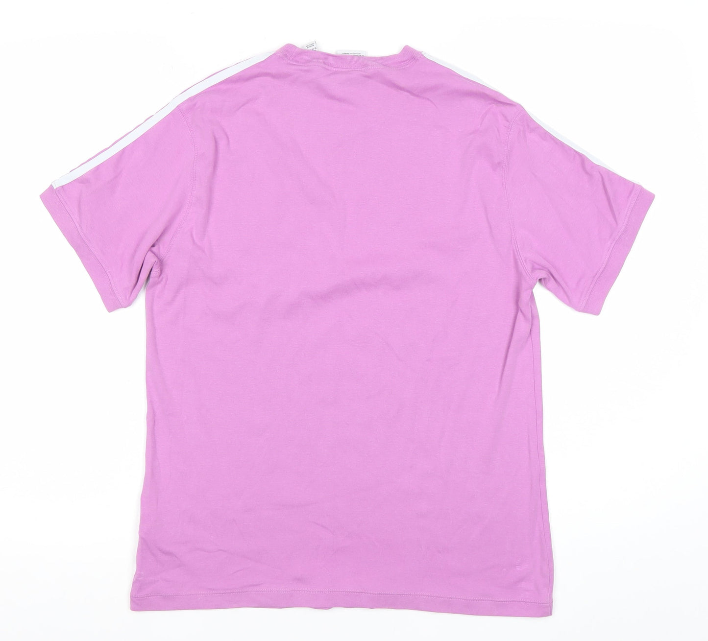 Adidas Women Pink T-Shirt Size 14 Short Sleeve Cotton Blend