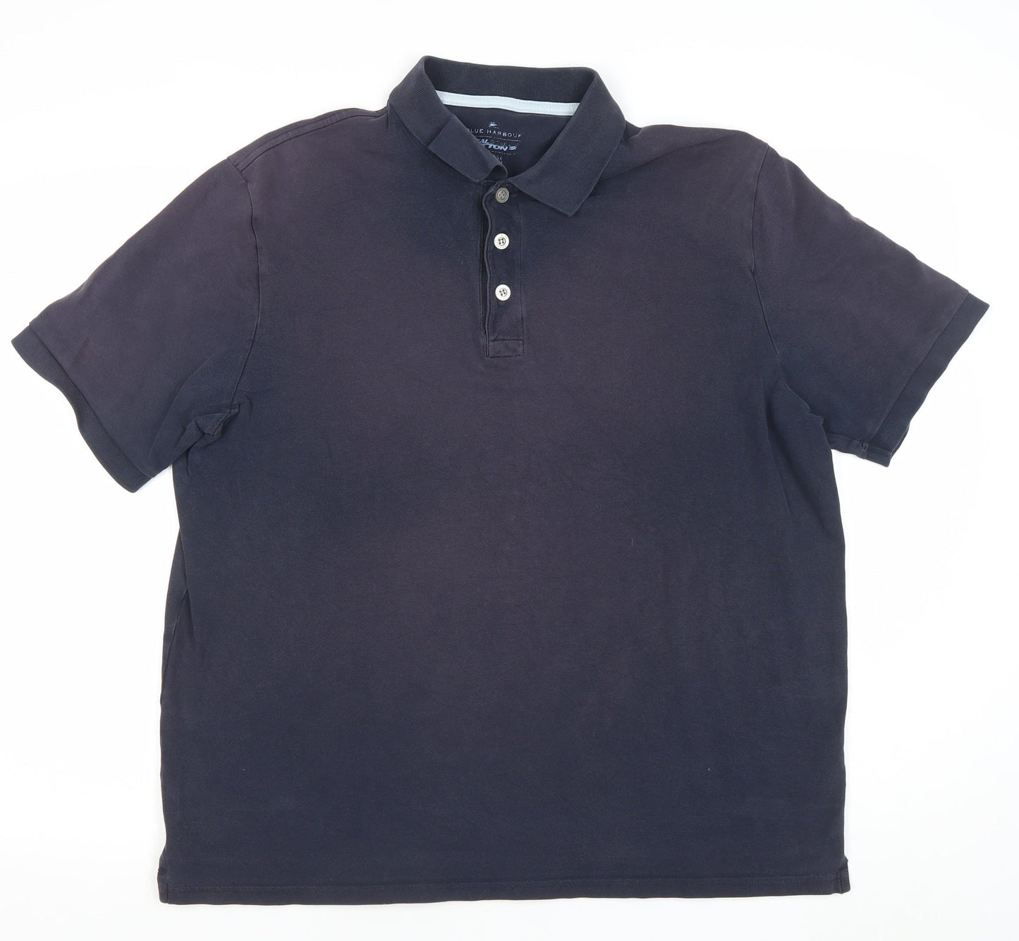 Marks and Spencer Men’s Blue Polo Shirt XL Cotton Stretch