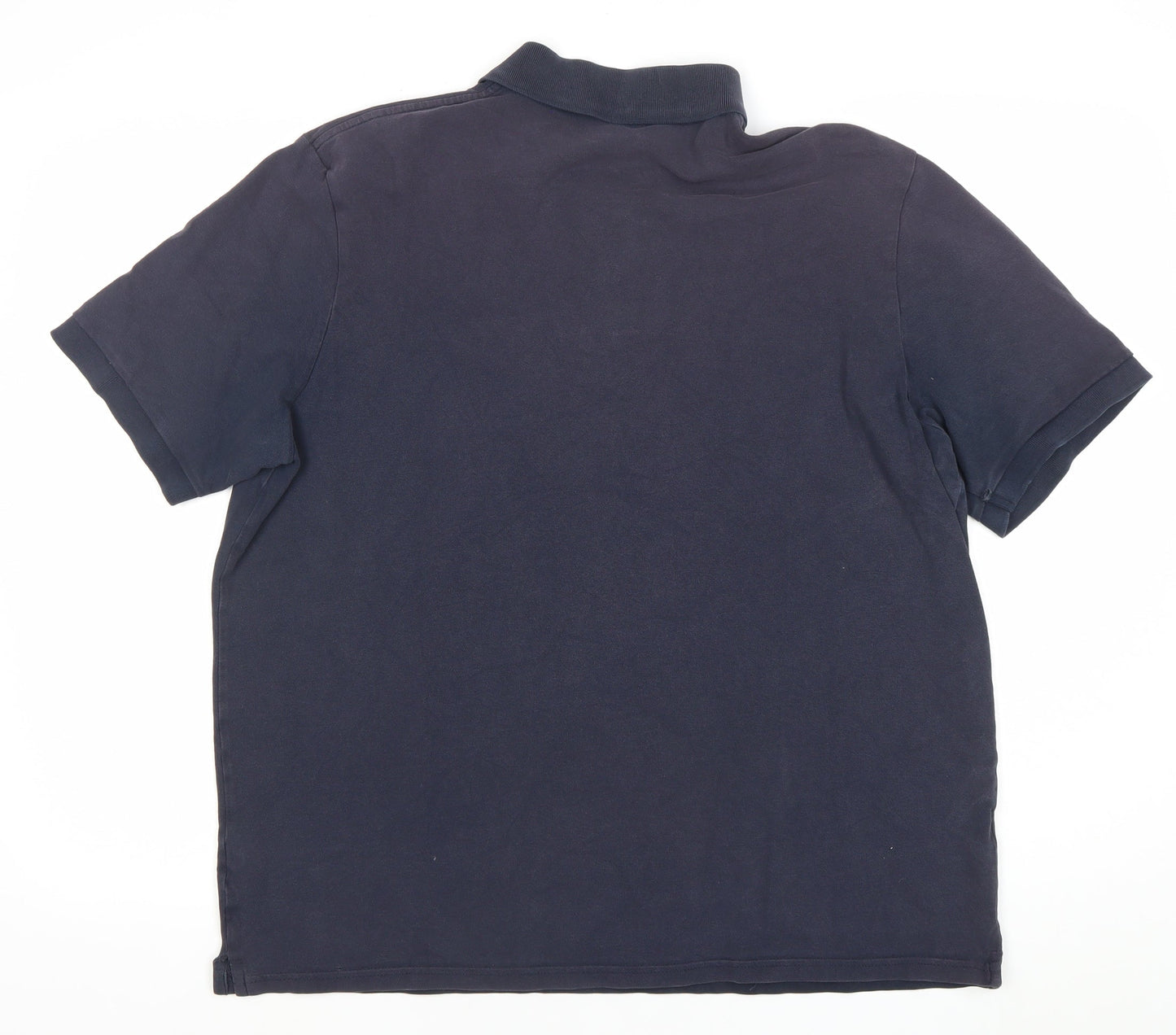 Marks and Spencer Men’s Blue Polo Shirt XL Cotton Stretch