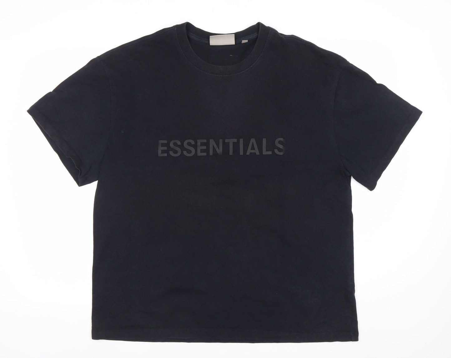 Essentials Men’s Black XL Relaxed Fit Logo T-Shirt Cotton