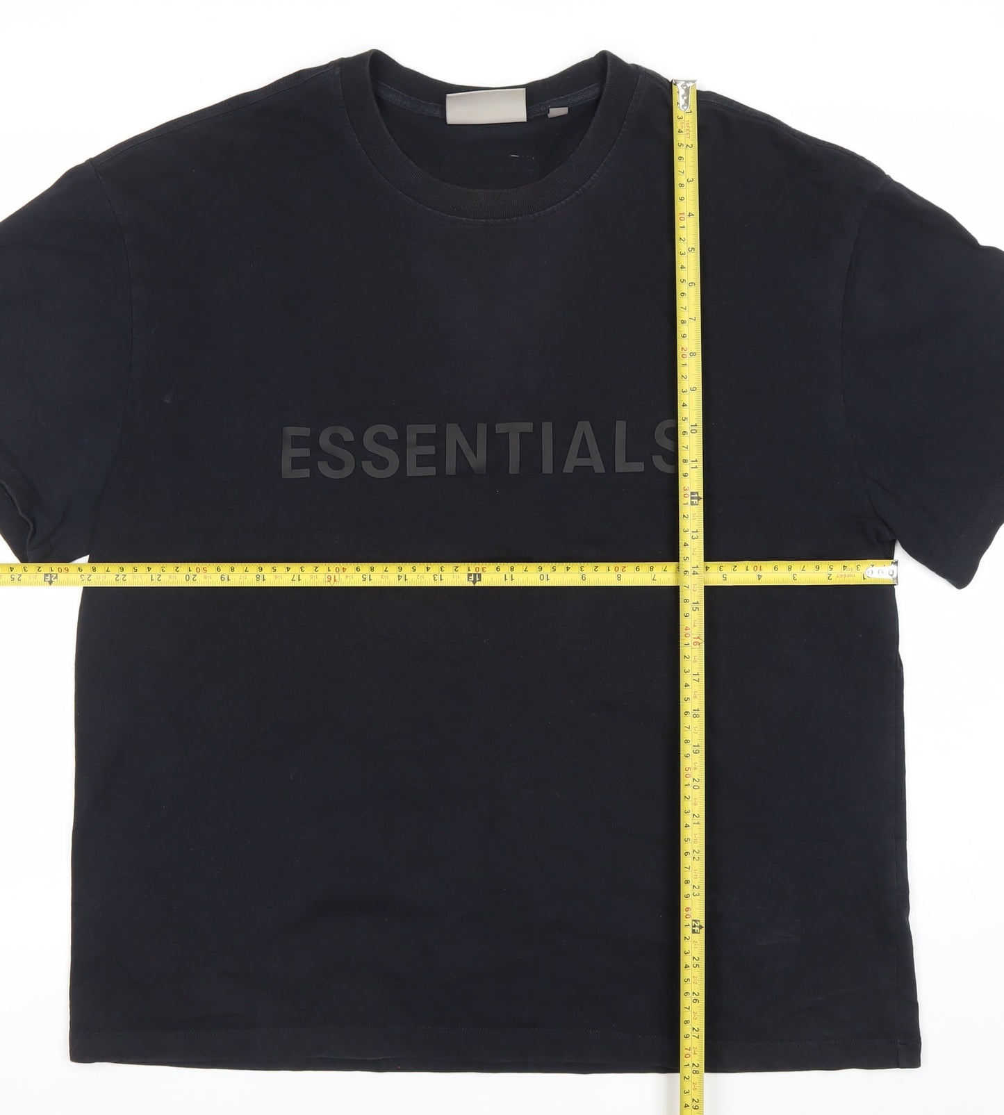 Essentials Men’s Black XL Relaxed Fit Logo T-Shirt Cotton