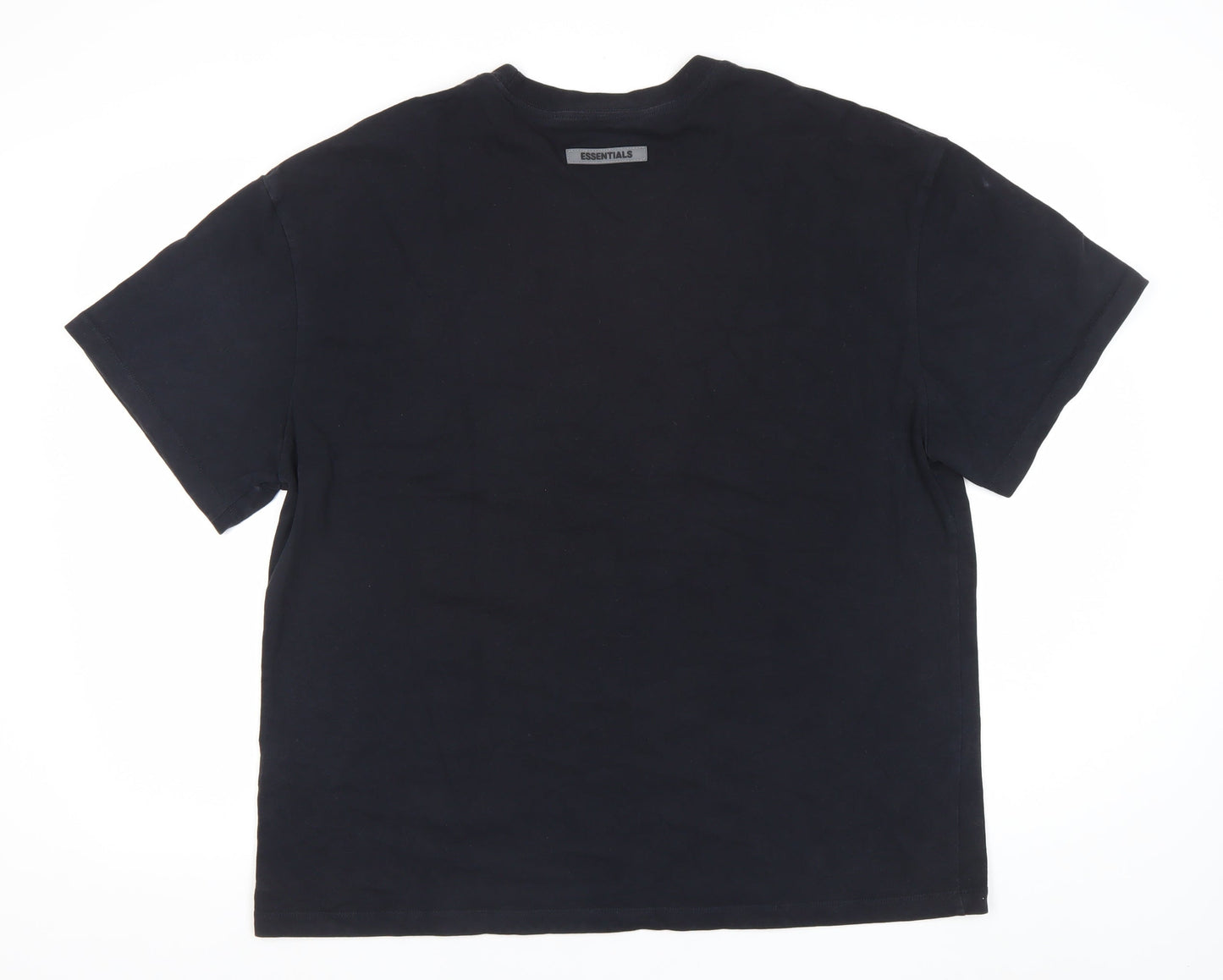 Essentials Men’s Black XL Relaxed Fit Logo T-Shirt Cotton