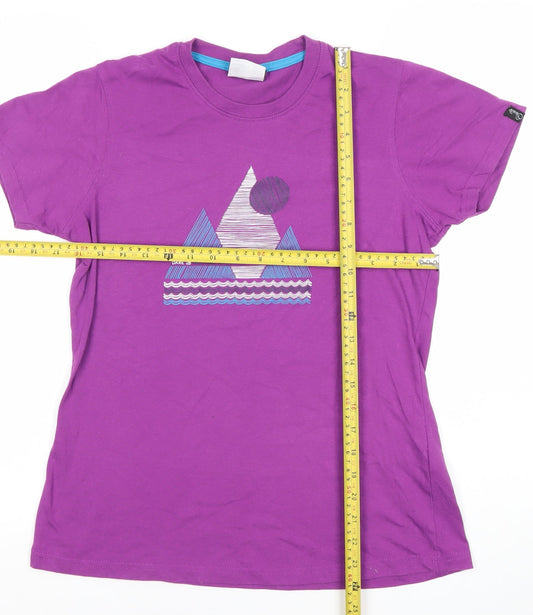 Dare 2b Womens Purple Geometric Graphic T-Shirt Size 14