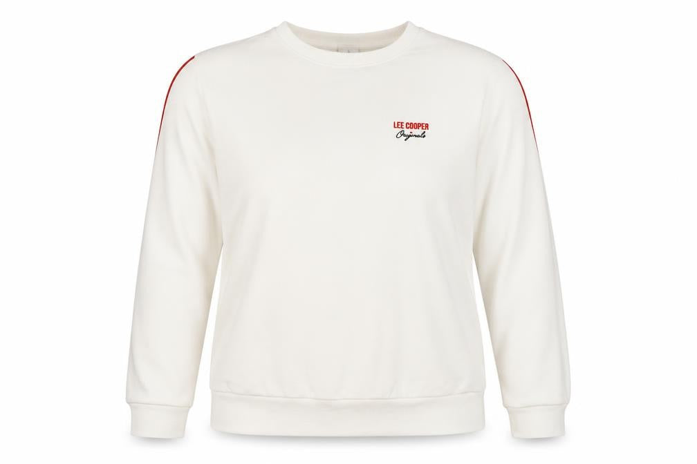 Womens UK 18 Regular Lee Cooper White Pullover Sweatshirt