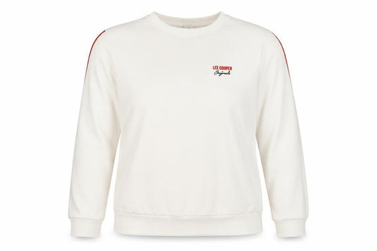 Womens UK 18 Regular Lee Cooper White Pullover Sweatshirt