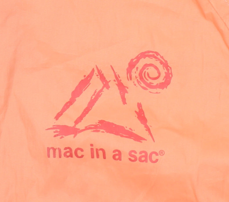 Mac in a Sac Womens Orange Size 14 Rain Coat Waterproof Jacket Lightweight