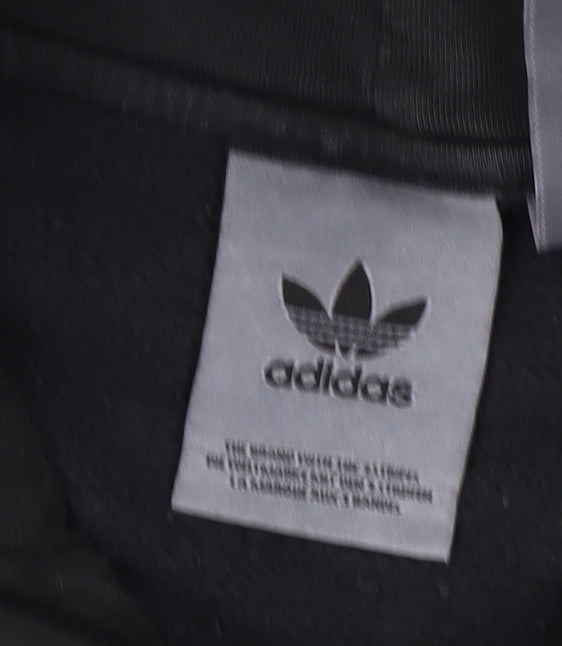 Adidas Mens Black Pullover Hoodie Small Logo Sportswear Sweatshirt