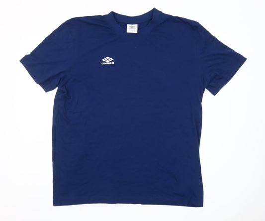 Umbro Men’s Blue Graphic Logo T-Shirt Size L Short Sleeve Cotton