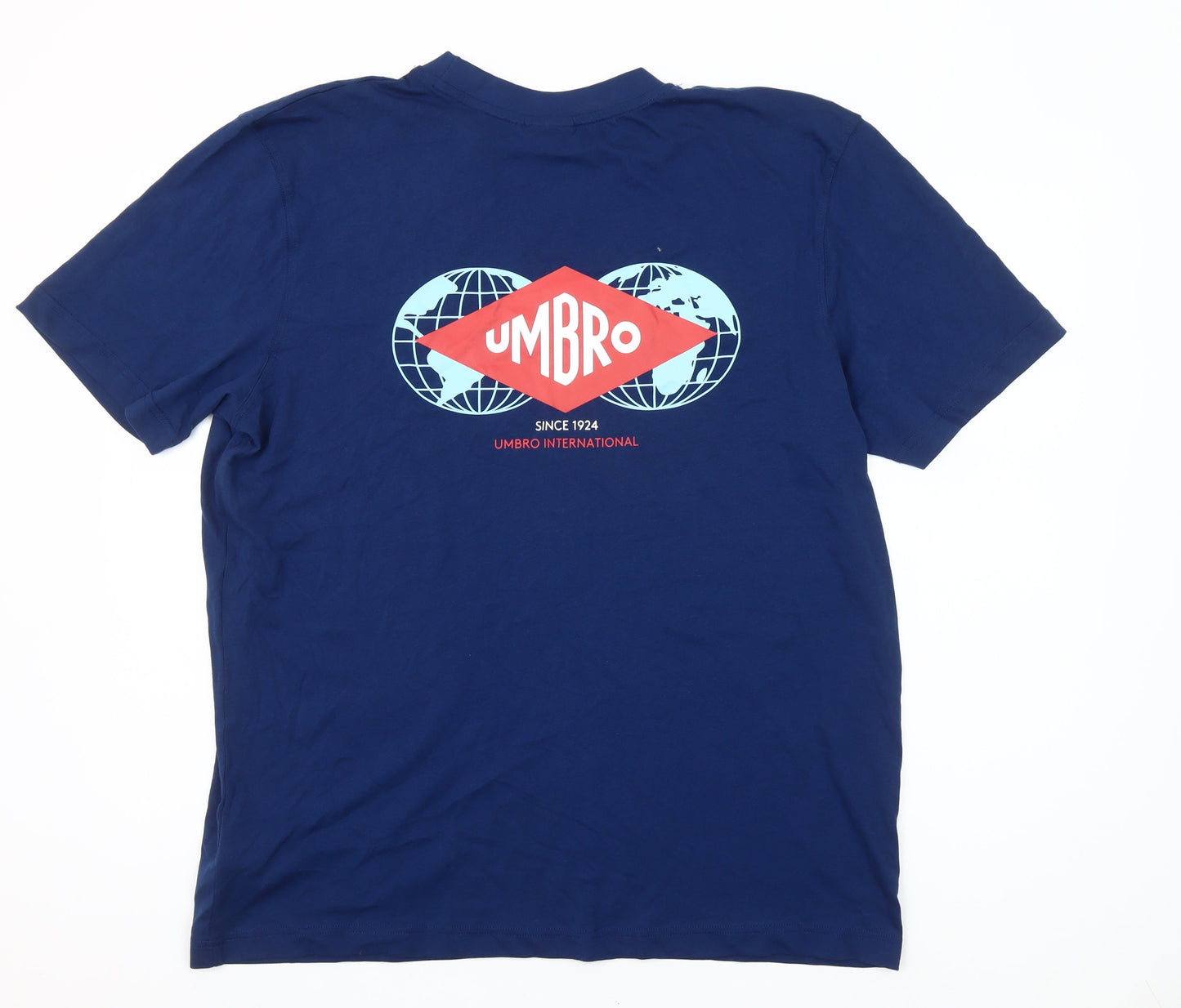 Umbro Men’s Blue Graphic Logo T-Shirt Size L Short Sleeve Cotton