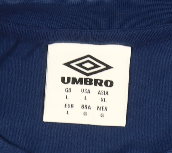 Umbro Men’s Blue Graphic Logo T-Shirt Size L Short Sleeve Cotton