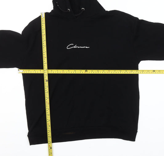 Closure London Womens Black Size 12 Cotton Pullover Hoodie