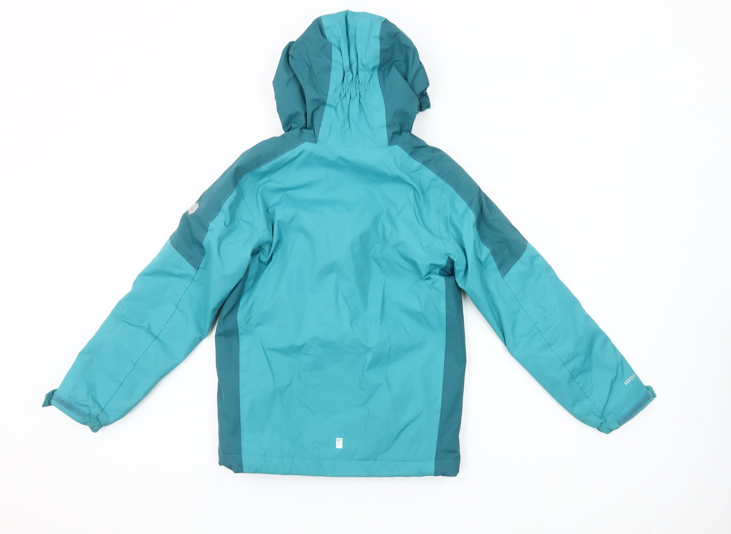 Regatta Girls Blue Waterproof Hooded Rain Coat Jacket 7-8 Years