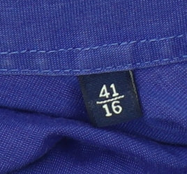 Canali Men's Blue Cotton Long Sleeve Button-Up Shirt Size 16 Regular