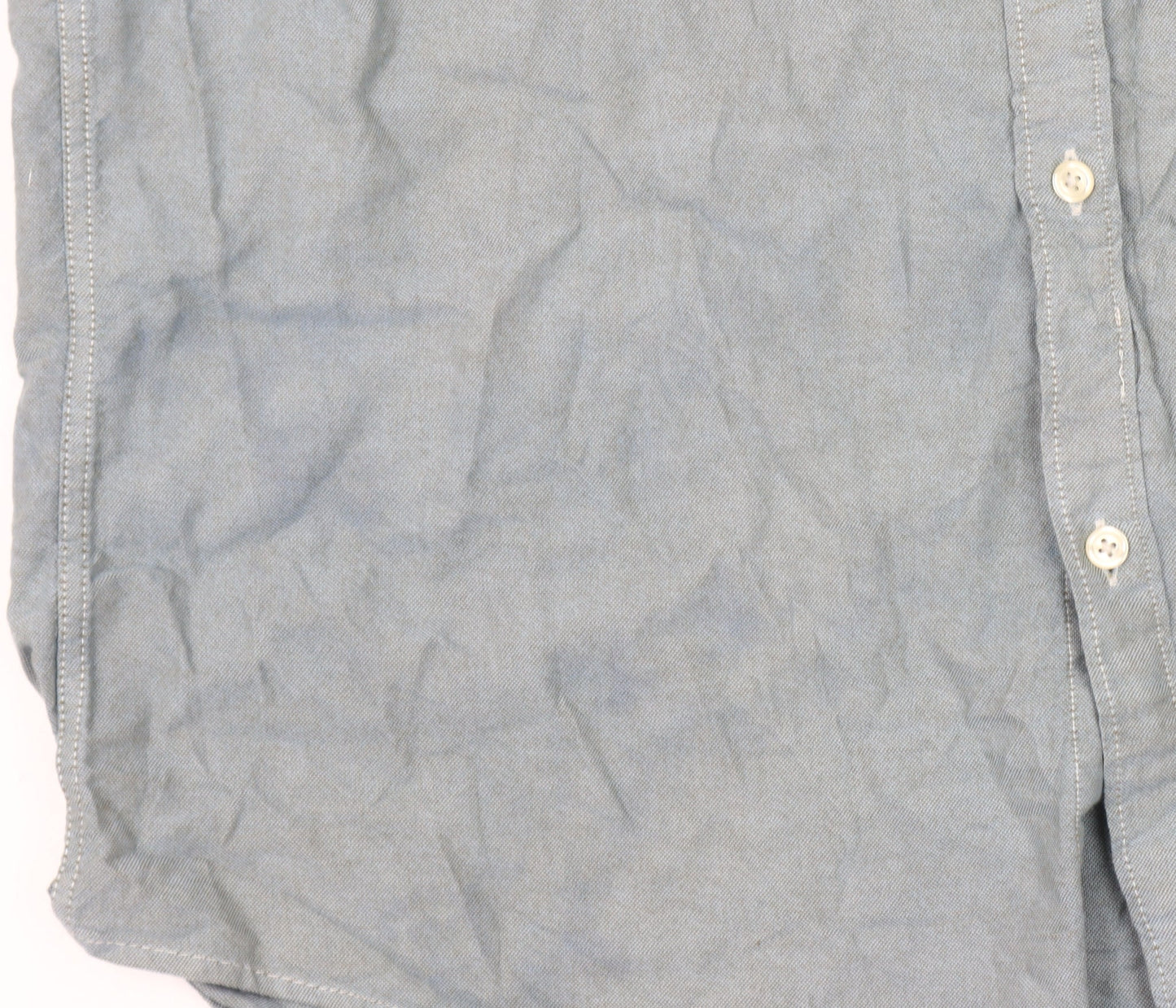 Zara Men's Grey Slim Fit Button-Up Long Sleeve Shirt M