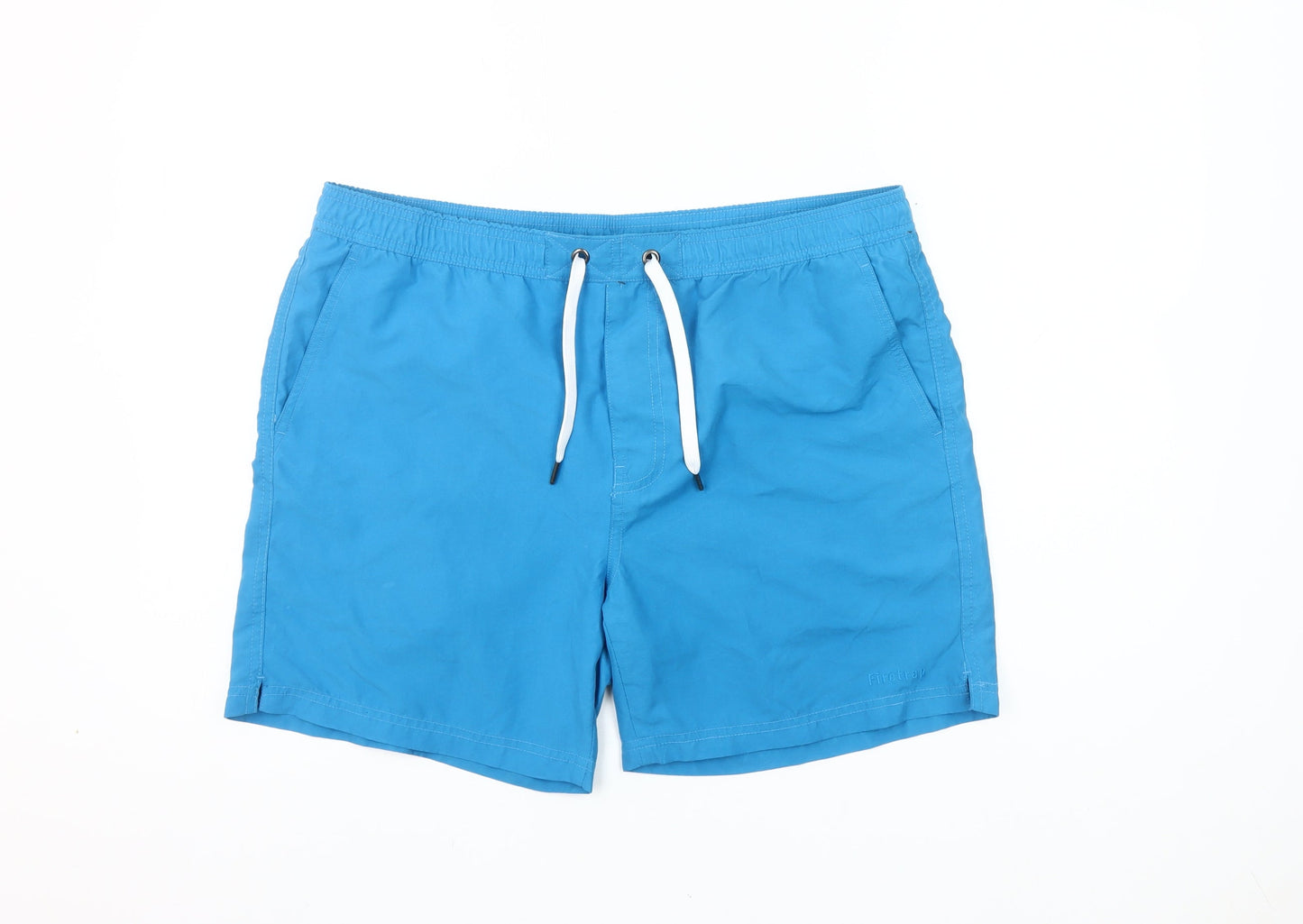 Firetrap Men Blue L Swim Shorts Elastic Waist Quick Dry