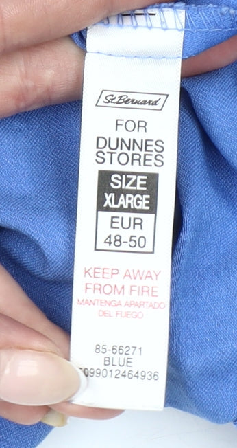 Dunnes Women’s Blue Capri Stretch Trousers XL Viscose Blend
