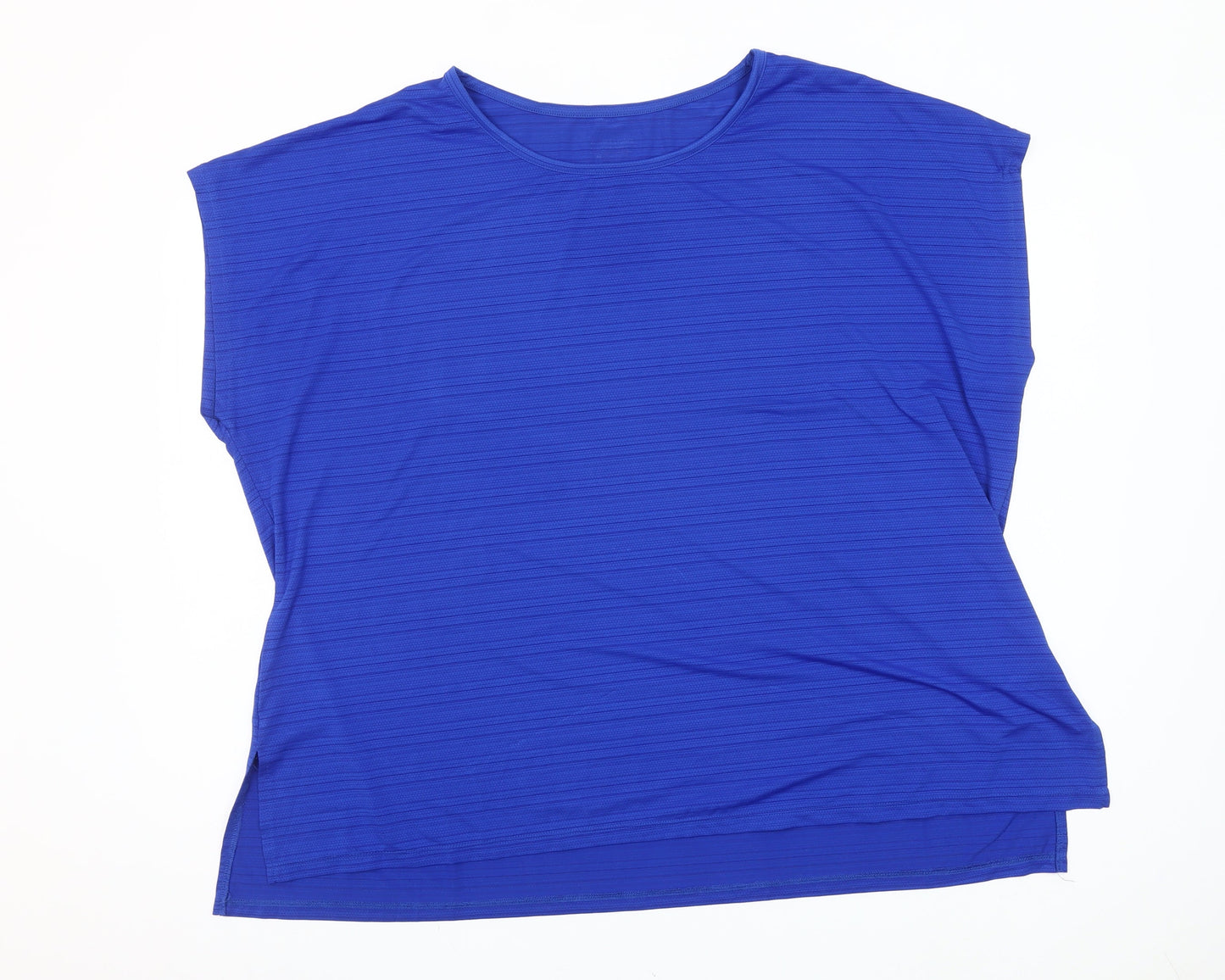 Dunnes Stores Womens Plus Size 24 Blue Sleeveless Jersey T-Shirt