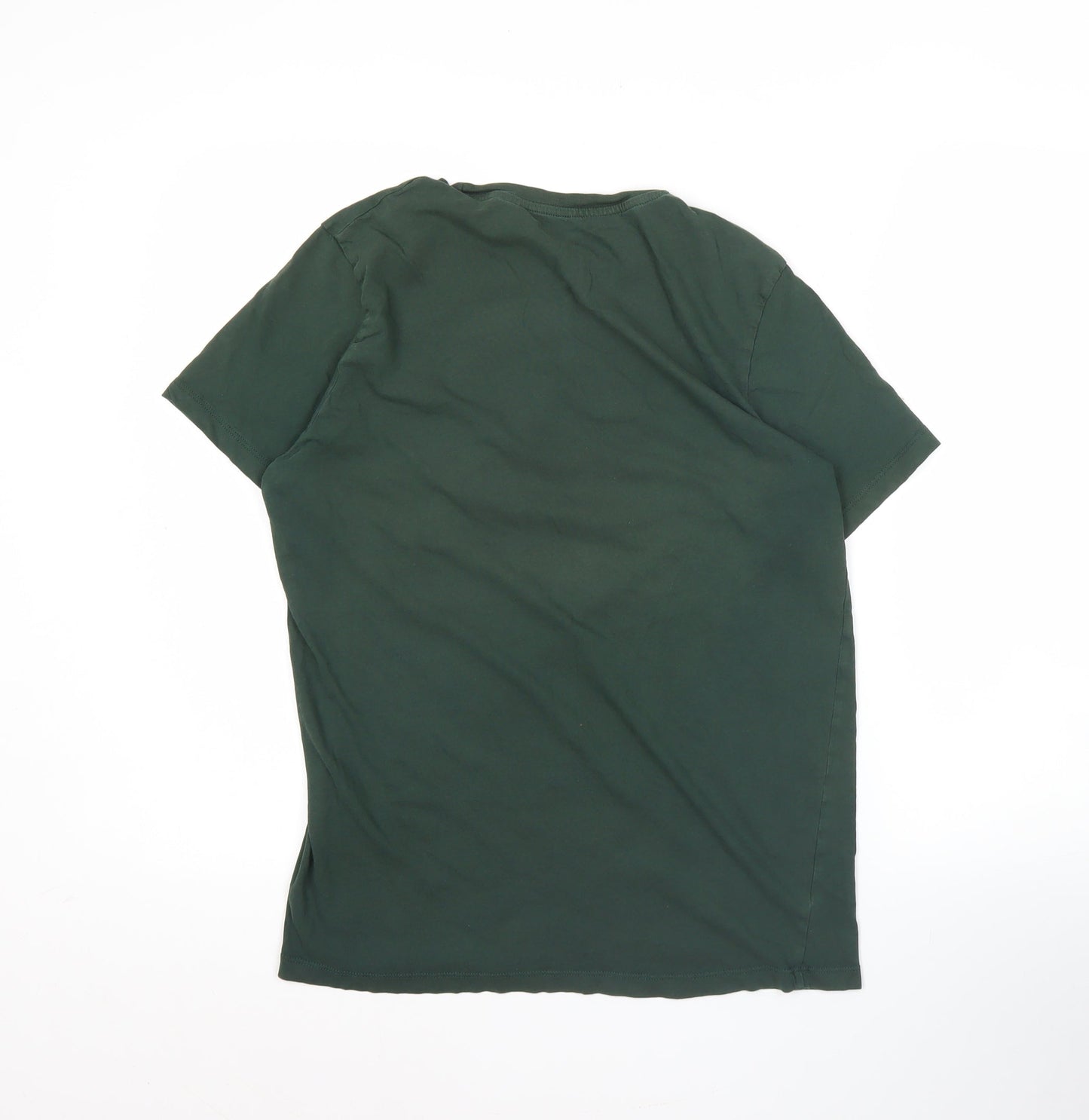 Jack & Jones Mens Green Graphic Logo T-Shirt Size M Crew Neck