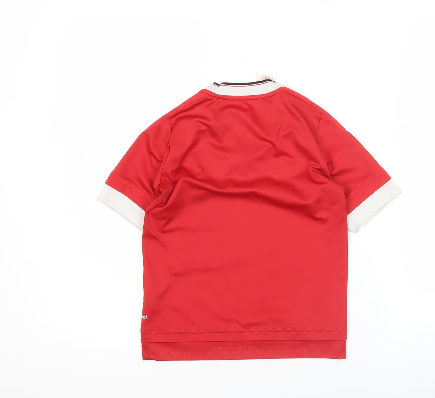 Adidas Boys Red Manchester United Football Jersey 9-10 Years Short Sleeve