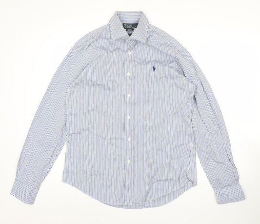 Polo Ralph Lauren Men's Blue Striped Shirt 15.5 39 Classic Fit