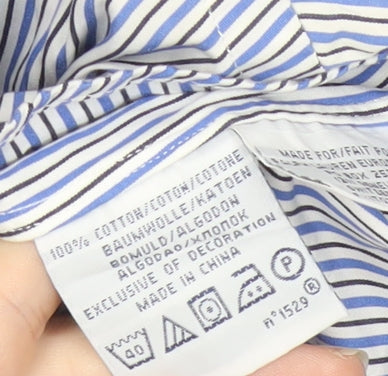 Polo Ralph Lauren Men's Blue Striped Shirt 15.5 39 Classic Fit