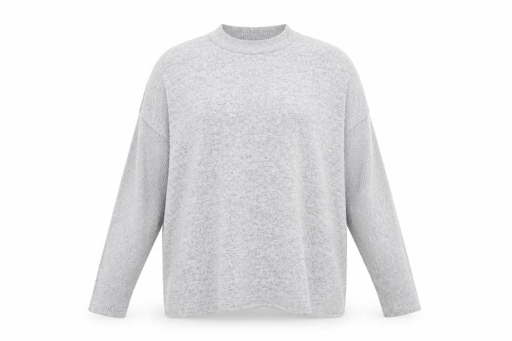 Gap Women’s Grey XL Mock Neck Long Sleeve Knit Pullover Jumper