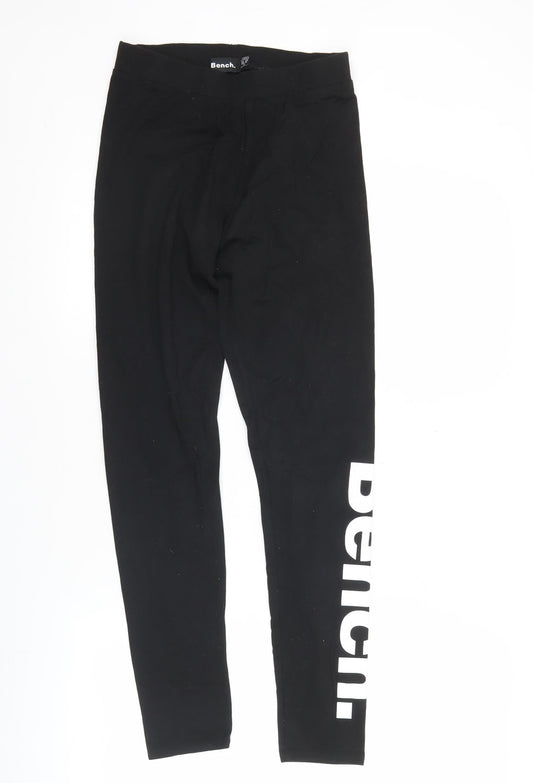 Bench Womens Black Leggings Size 10 Slim Fit Cotton Stretch