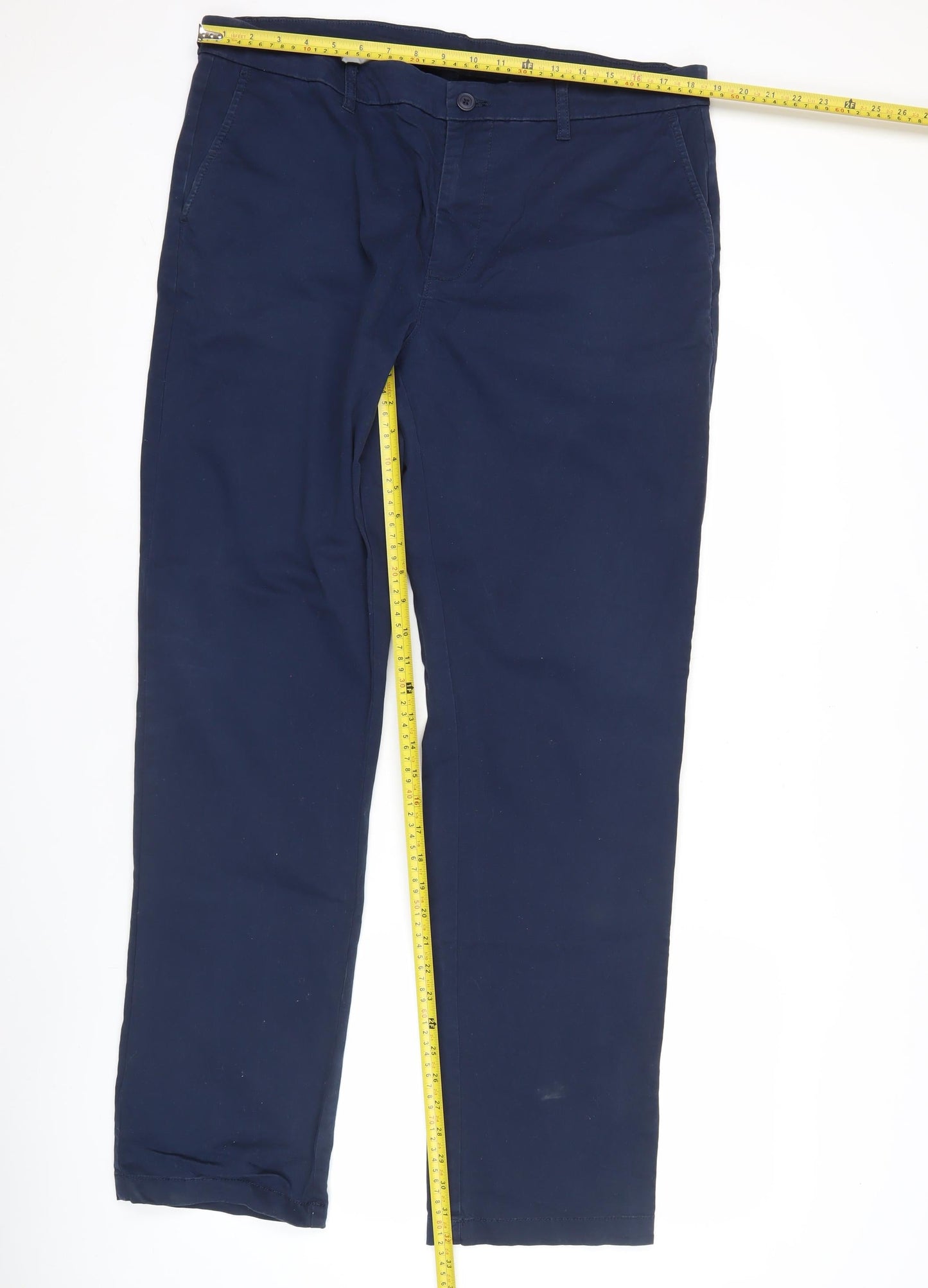Dunnes Stores Men's Blue Chino Trousers 38W 31L Straight Fit