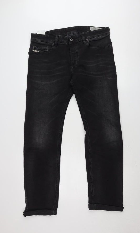 Diesel Safado-R Black Slim Straight Jeans W34 L32 Men’s Denim
