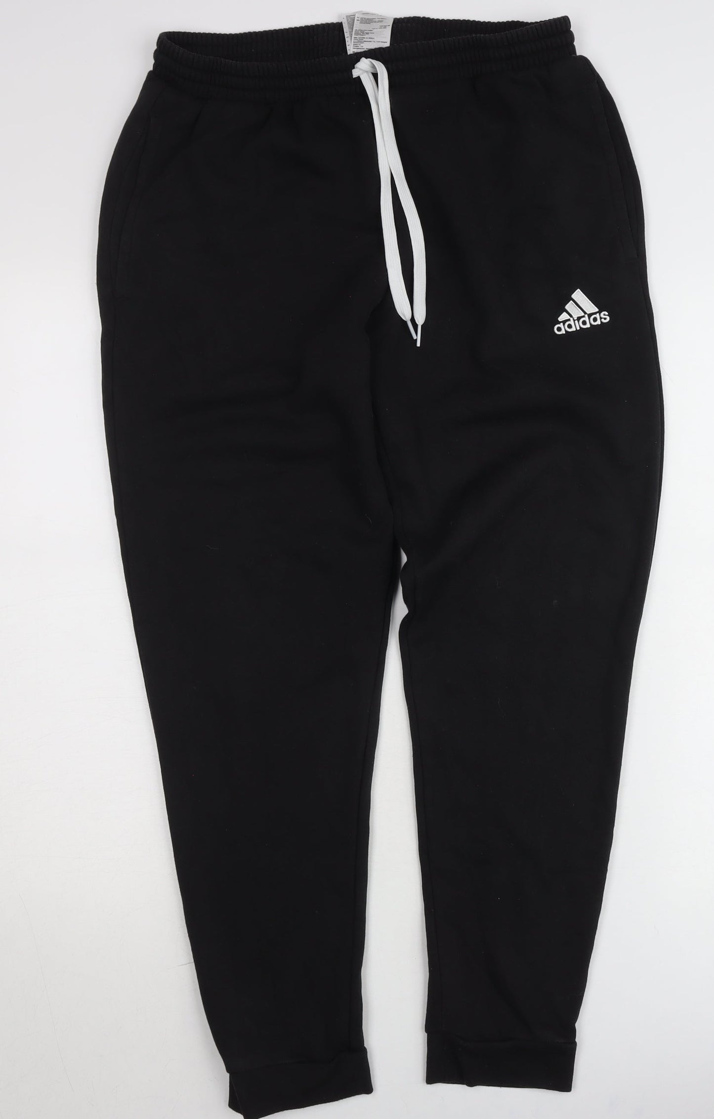 Adidas Mens Black Jogger Sweatpants L Regular Fit Fleece Trousers
