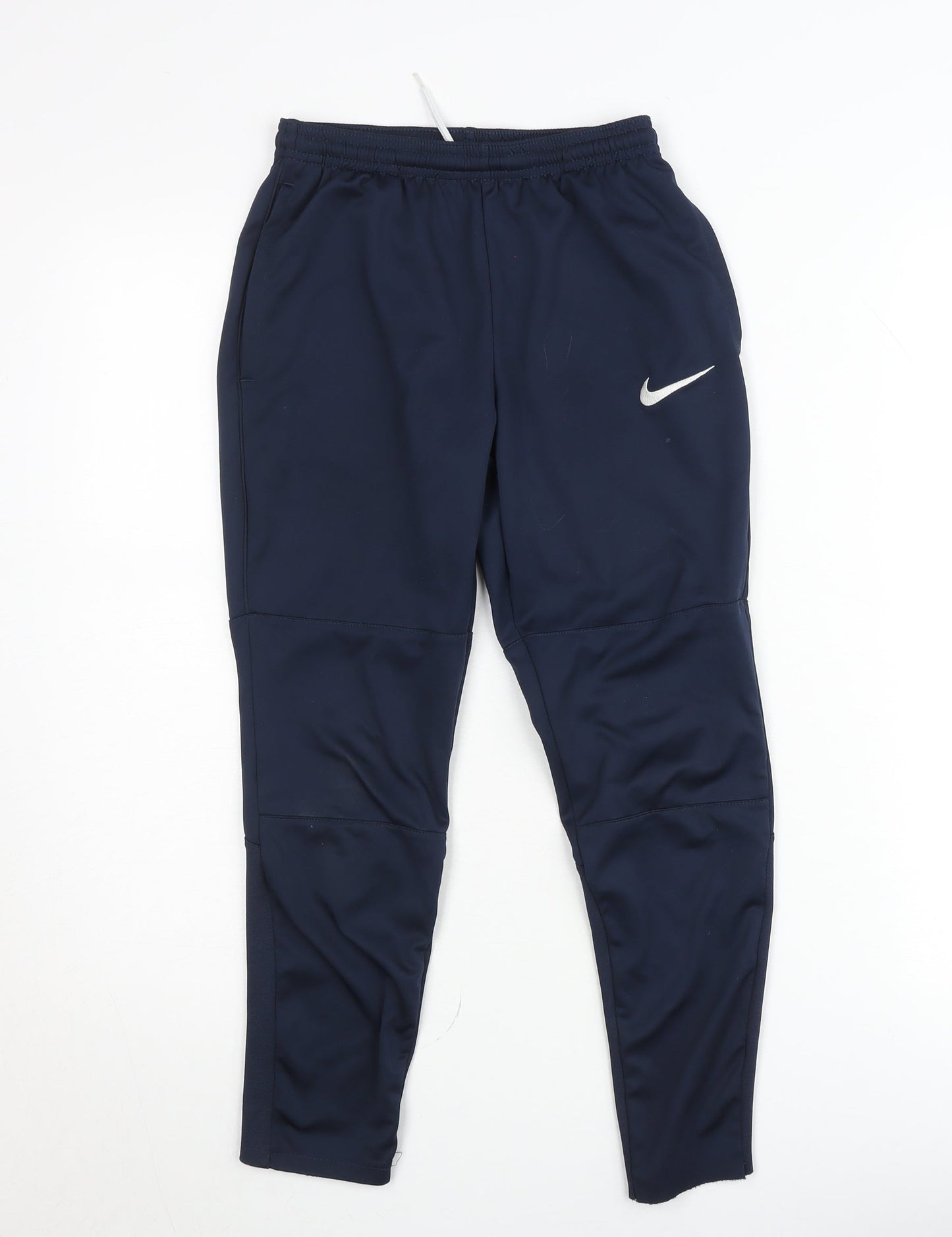 Nike Boys Blue Dri-FIT Track Pants 13-14 Yrs Tapered Sportswear