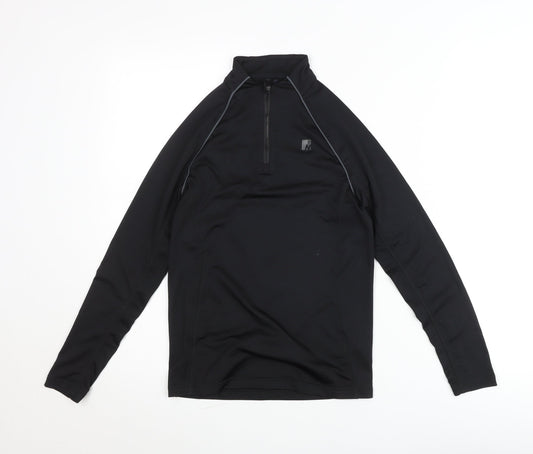Nevica Teens Black 12 Slim Athletic Ski 1/4 Zip Sweatshirt