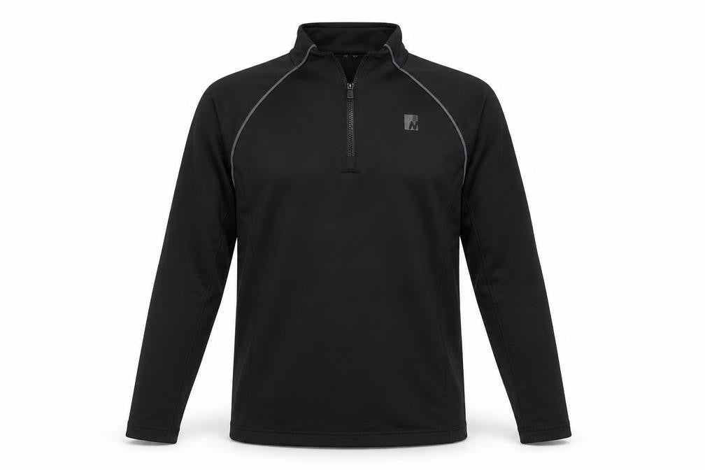 Nevica Teens Black 12 Slim Athletic Ski 1/4 Zip Sweatshirt