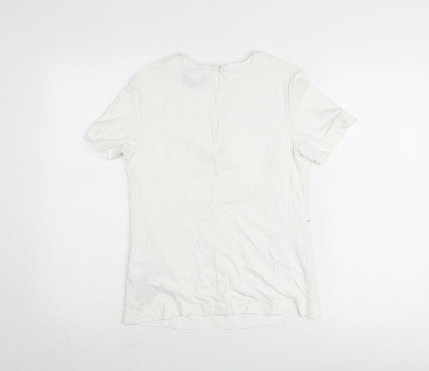 Tommy Hilfiger Women's White XS Short Sleeve Blouse Top