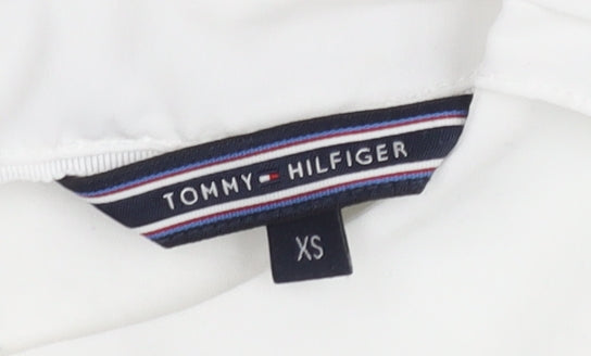 Tommy Hilfiger Women's White XS Short Sleeve Blouse Top