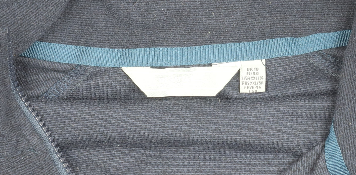 Regatta Mens Blue 2XL Fleece Full Zip Outdoor Jacket