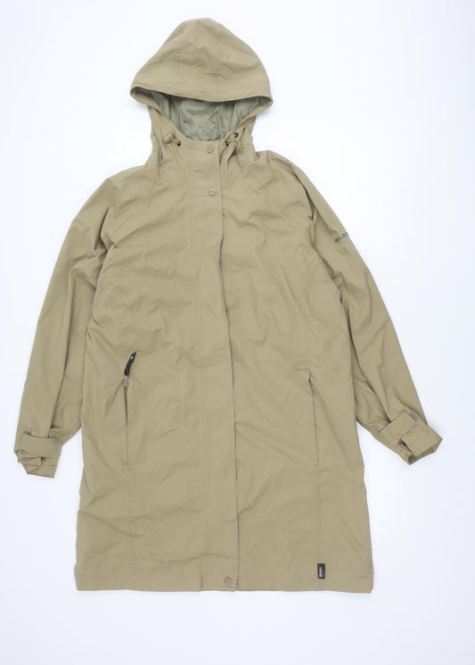 Regatta Womens Beige Waterproof Hooded Rain Coat UK14 Long Jacket