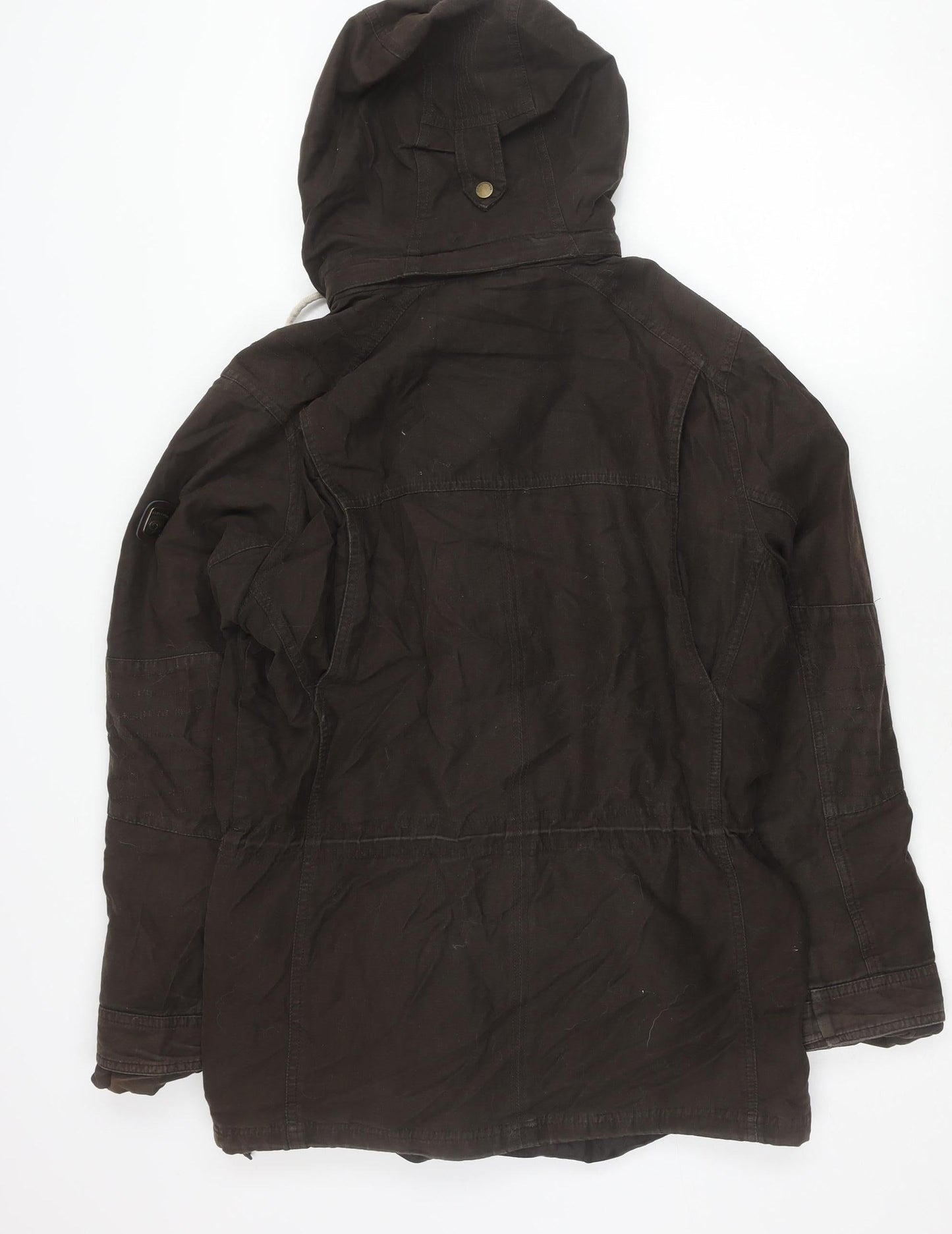 Craghoppers Mens Brown Cotton Hooded Parka Jacket Size M Waterproof