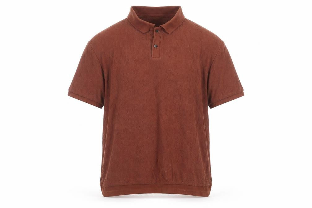 Zara Men's Brown Cotton Polo Shirt Size M Short Sleeve Casual