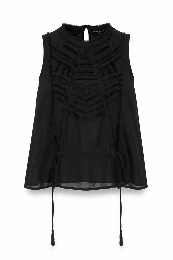 Next Petite Women’s Black Sleeveless Tunic Blouse Size 10