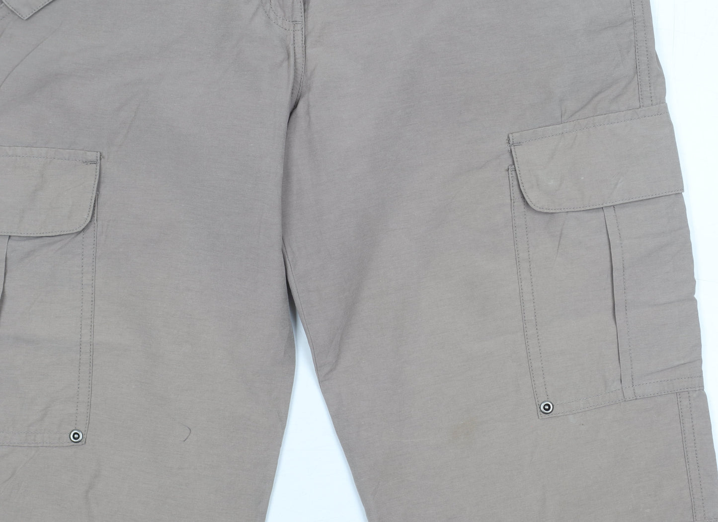 Casual Club Women’s Beige Cargo Trousers Size 10 Straight Leg