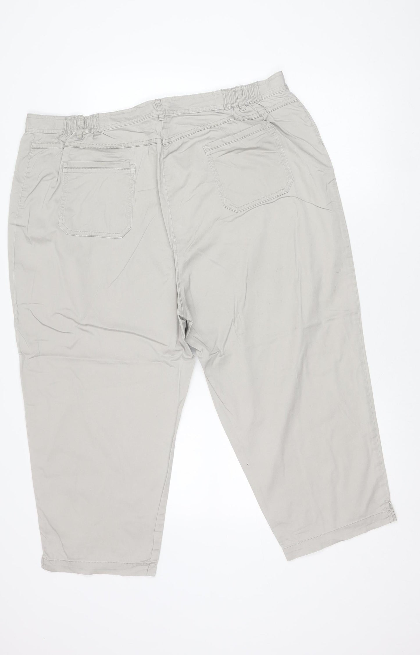 Marks and Spencer Womens Beige Chino Trousers Size 20 Regular